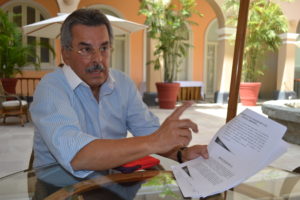Jorge Pérez Taiman, asesor legal de Gases del Norte, indica que Piura no podrá tener gas natural a domicilio sin los ductos de la terminal de Malacas. Foto Walac