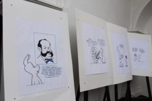 A través de sus caricaturas con el Piajeno, Luscor participará de la Campaña de Valores. Foto: Andrés Muñinco 