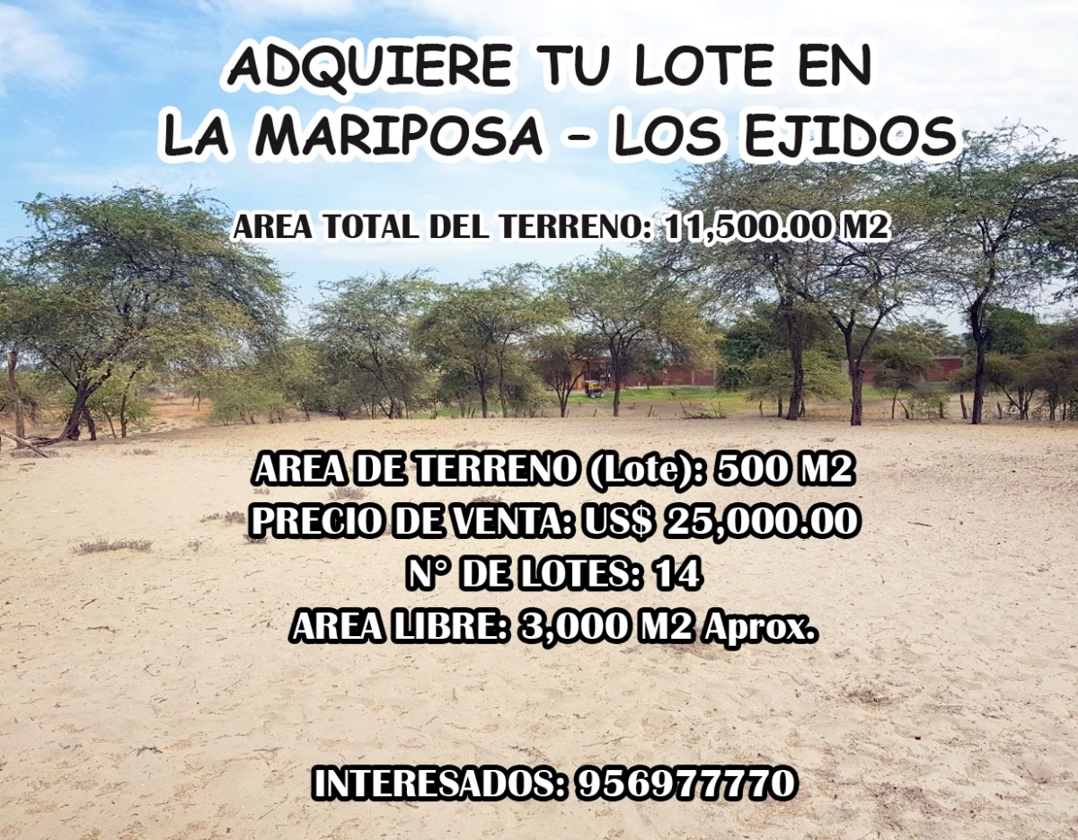 PUBLICIDAD Venta de terrenos en Piura