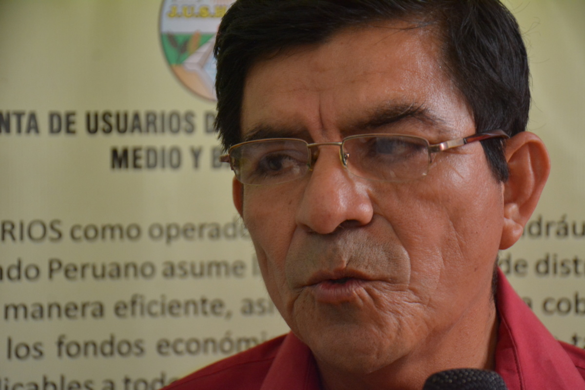 Julio Taboada Yarlequé, presidente de la Junta de Usuarios del Medio y Bajo Piura. Foto: Walac Noticias