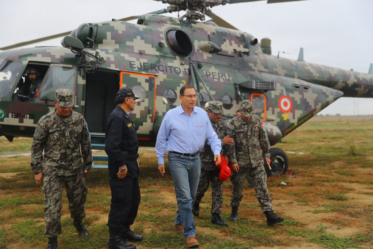 El presidente Martín Vizcarra se encuentra en Piura para realizar una visita de trabajo a esta región y supervisar la entrega de obras viales en el distrito de Sullana. Foto: ANDINA/Prensa Presidencia