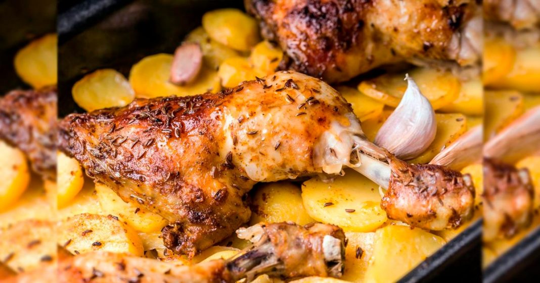 Prepara y disfruta este delicioso pollo al horno con papas