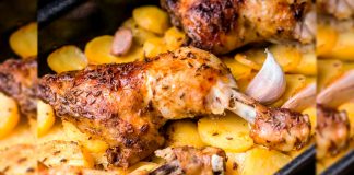 Prepara y disfruta este delicioso pollo al horno con papas