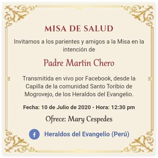 Padre Martín Chero pide oración por sus familiares enfermos de covid-19