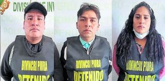 tres presuntos extorsionadores