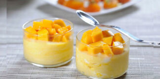 Aprende a preparar un riquísimo mousse de naranja y mango