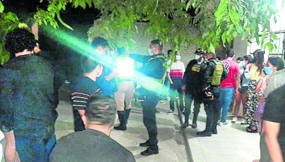 Intervienen a más de 100 jóvenes en fiesta en Sullana
