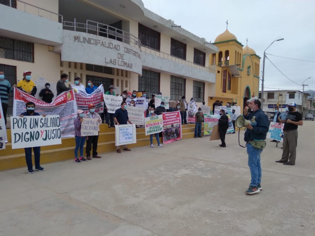 Trabajadores inician paro ante irregularidades en la comuna de Las Lomas