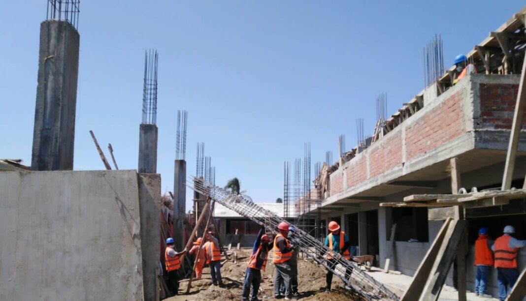 Construcción de la I.E. N°1324 de La Campiña registra 65 % de avance