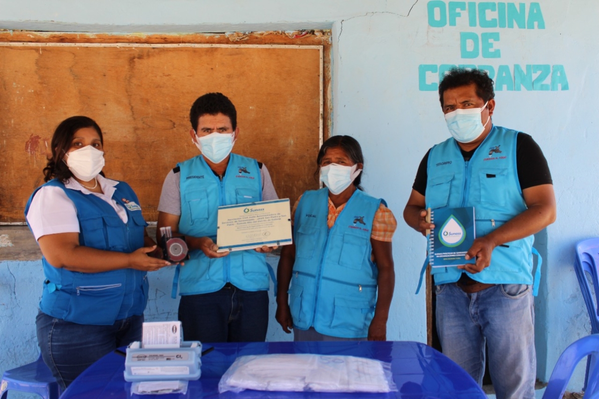 Reconocen a JASS San Pedro y San Pablo por brindar agua de calidad en sus comunidades