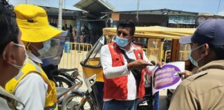 Con operativo sorpresa buscan que mototaxistas cumplan con medidas sanitarias en Tambogrande