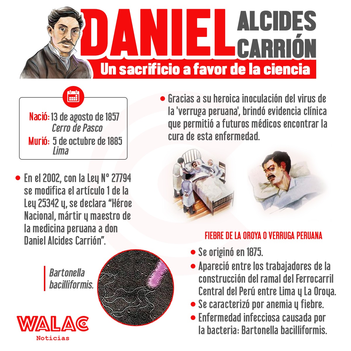 Daniel Alcides Carrión, el héroe que sacrificó su vida a favor de la Medicina Peruana