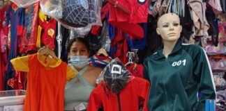 Disfraces del 'Juego del Calamar' y la 'Casa de Papel' inundan el mercado de Piura