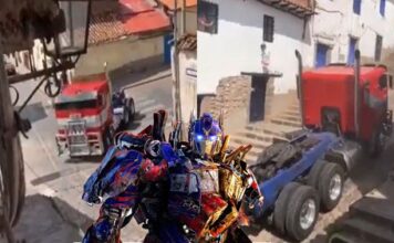 Optimus Prime no puede con cuesta empinada de Cusco y se vuelve viral