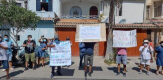 Moradores de Bello Horizonte protestan afuera de la EPS Grau por tercera vez