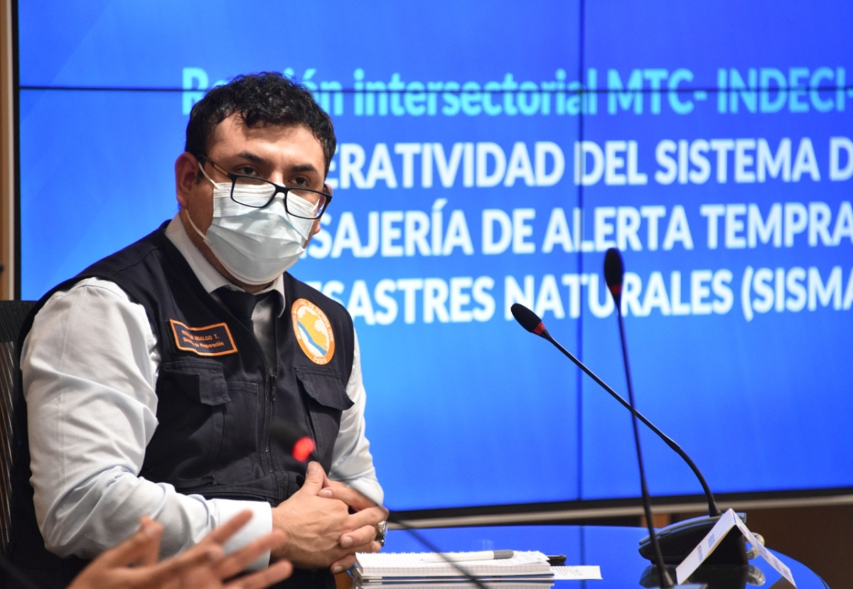 Indeci operará la alerta temprana de sismos y desastres naturales implementada por el MTC