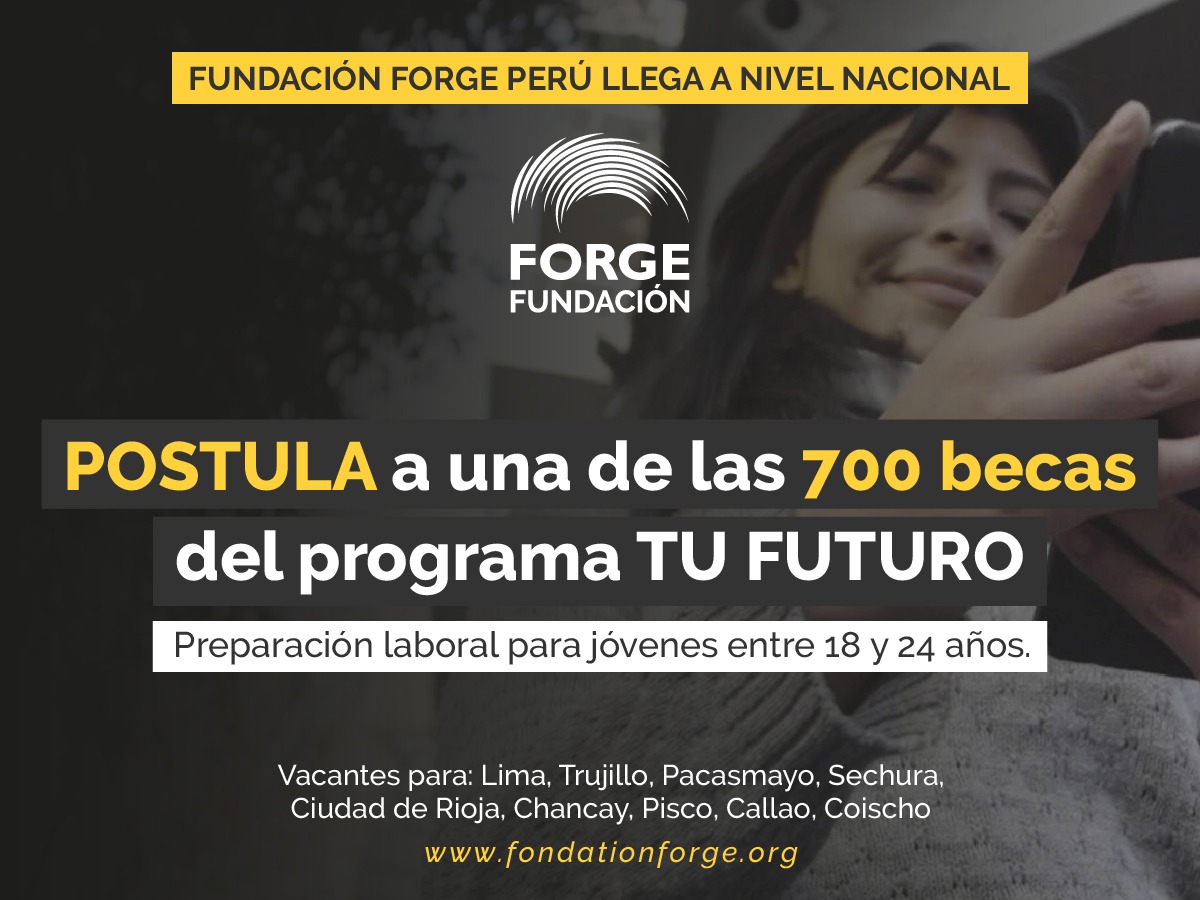 Fundación Forge otorgará becas gratuitas de formación y empleo a jóvenes sechuranos 