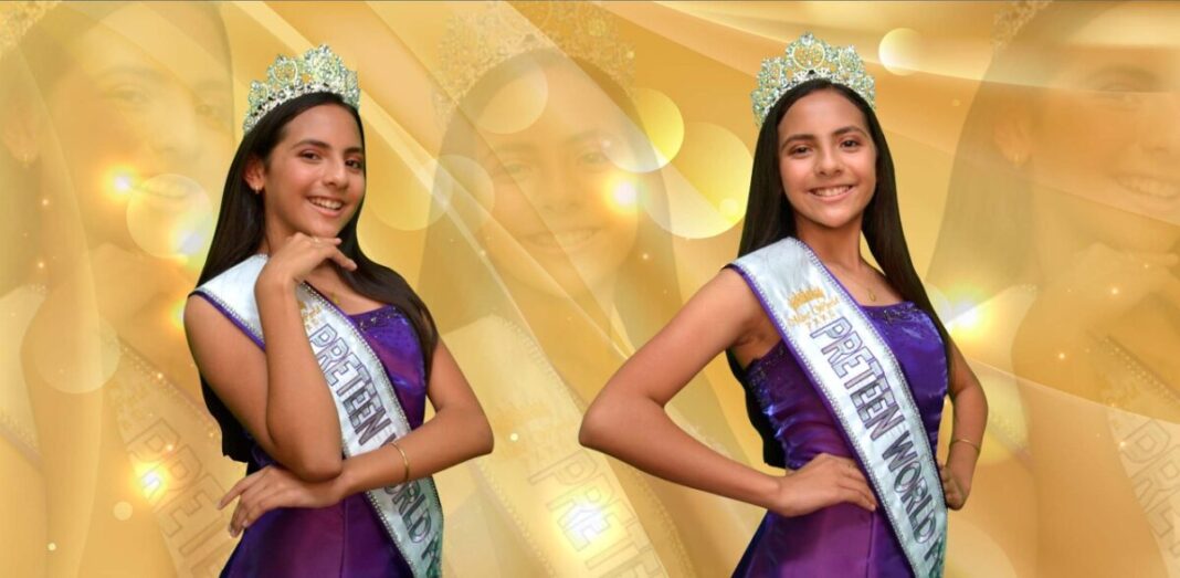 Macarena Feria, la pequeña emprendedora coronada como Miss Preteen World Perú