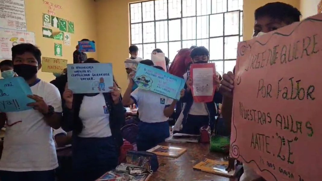 Catacaos: escolares exigen celeridad en la obra del colegio José Cayetano Heredia