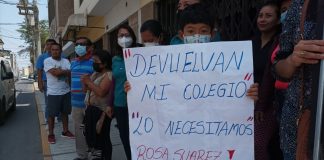 Otro colegio paralizado en Piura: exigen entrega de colegio Rosa Suarez