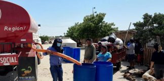 Inicia distribución de agua para 500 familias de Cura Mori