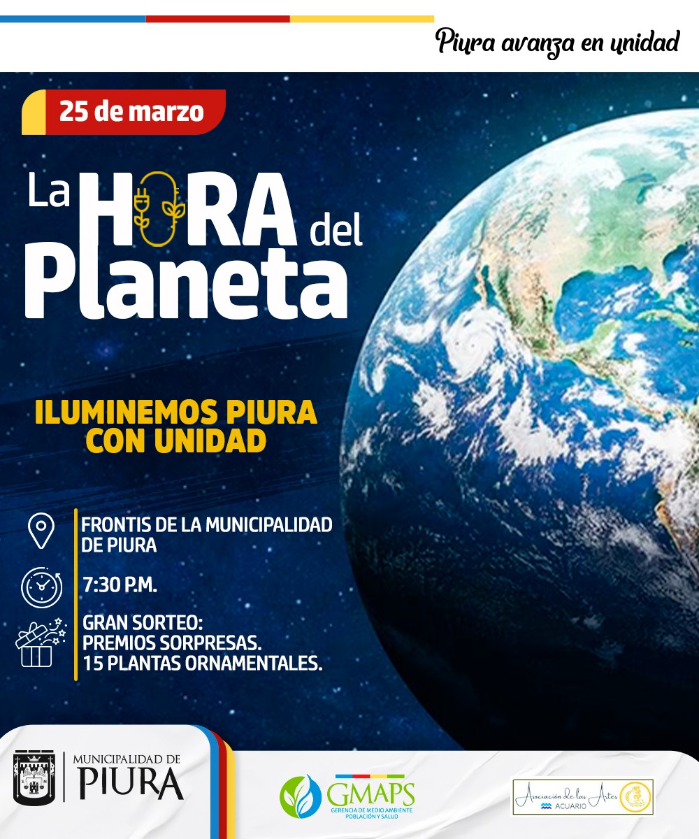 Piuranos podrán disfrutar de un festival nocturno por la Hora del Planeta. / Foto: Municipalidad de Piura.