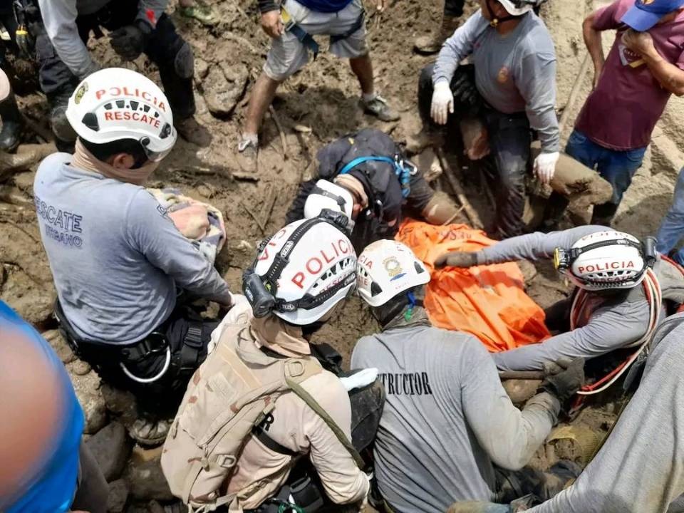 Hallan el cuerpo del menor desaparecido tras deslizamientos en Canchaque. / Foto difusión.
