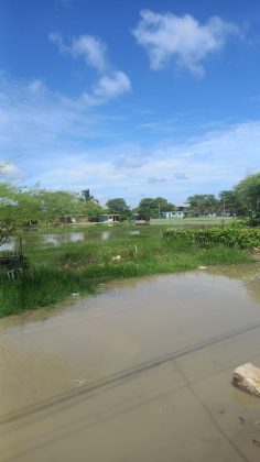 Más de 50 familias de Nueva Esperanza continúan inundados. / Foto cortesía.