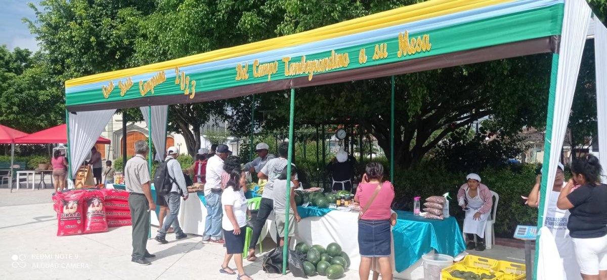 Tambogrande: apertura feria campesina en Plaza de Armas de la ciudad.