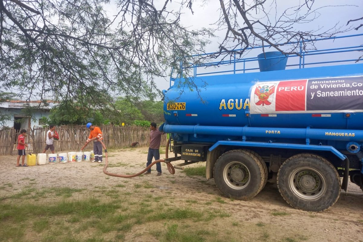 Piura: pobladores afectados por lluvias se beneficiarán con envío de cisterna y filtros de agua