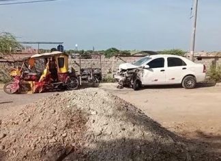 Sechura: cuatro heridos dejó accidente de tránsito en carretera