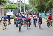 Más de 100 deportistas "Bicicletearon en unidad".