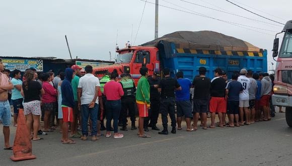 Sullana: trabajador agrario murió atropellado por un volquete