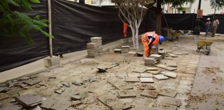 Piura: inician trabajos de remoción de piso de la Plaza de Armas.