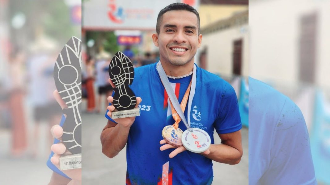 Fondista cataquense Ademir Sosa logra medalla de plata en Pacasmayo