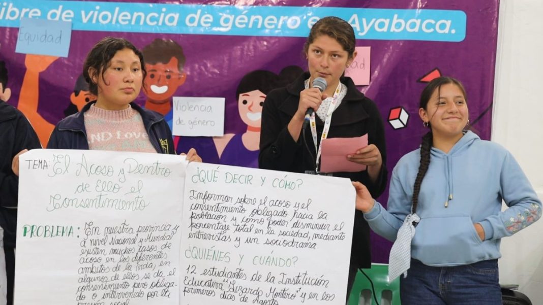 Más de 100 escolares de Ayabaca plantearon ideas para prevenir la violencia de género.