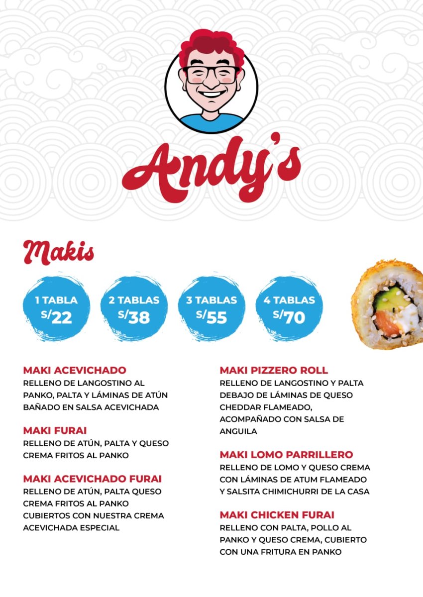 Carta del emprendimiento “Andy’s”