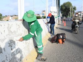 Municipalidad de Piura inicia pintado y mantenimiento de Puente Bolognesi