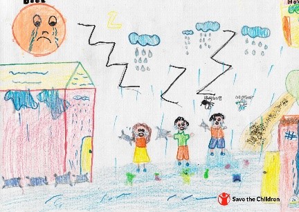 Imagenes de los niños afectados por las lluvias - Danna, 8 años.
