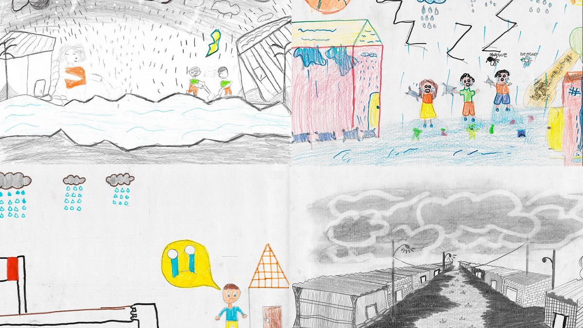 Los emotivos dibujos de la niñez afectada por las lluvias e inundaciones en el norte del país.