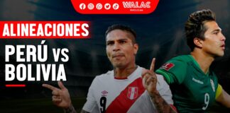 Alineaciones de Perú vs Bolivia