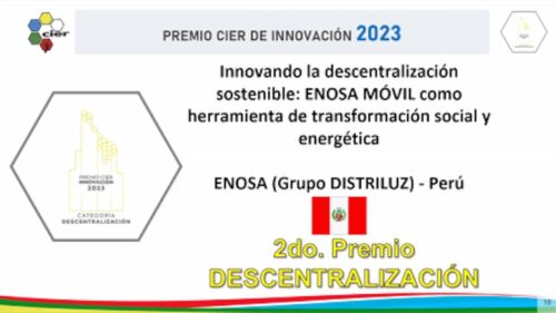 Enosa obtiene premio internacional de innovación tecnológica y social
