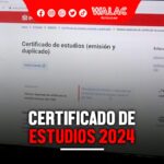 Certificado de estudios 2024 link para sacar el documento online