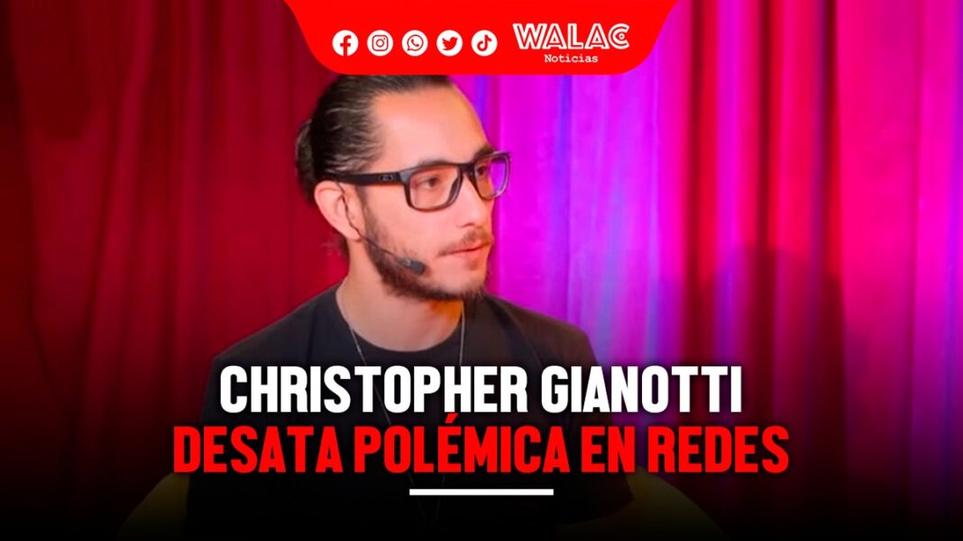 Christopher Gianotti polémica actor es criticado por comentarios emitidos en su podcast