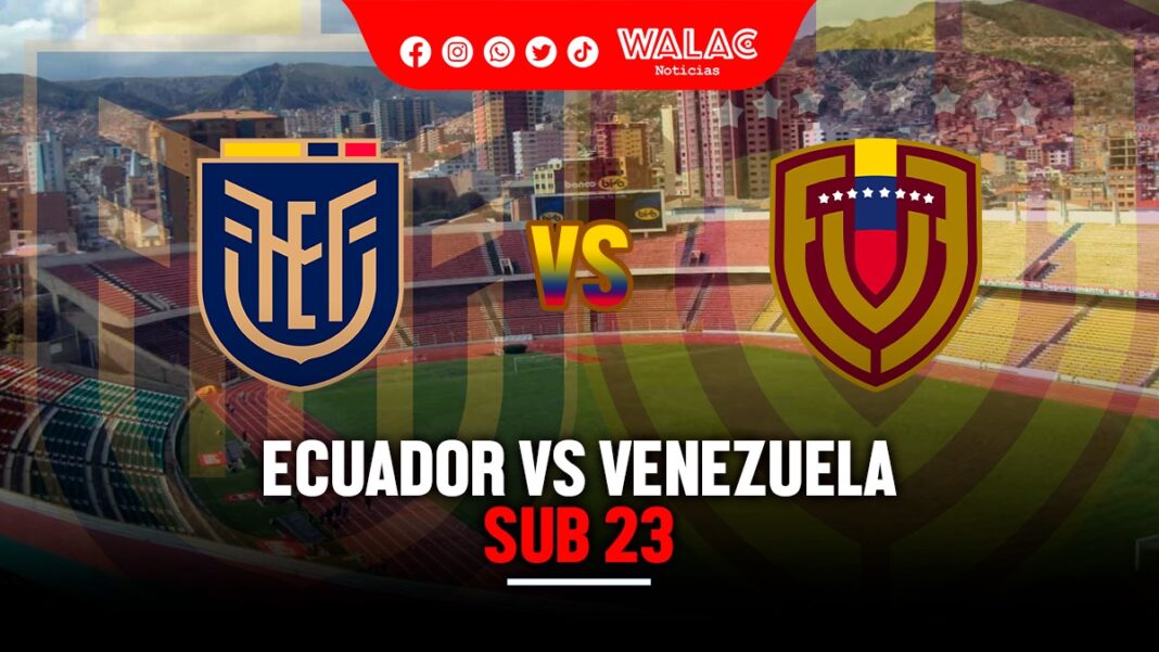 Ecuador vs Venezuela Sub-23 EN VIVO por el Preolímpico 2024: fecha, hora y dónde ver
