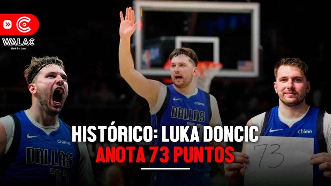 Luka Doncic se metió en la lista histórica de máximos anotadores en un partido de la NBA luego de anotar 73 puntos