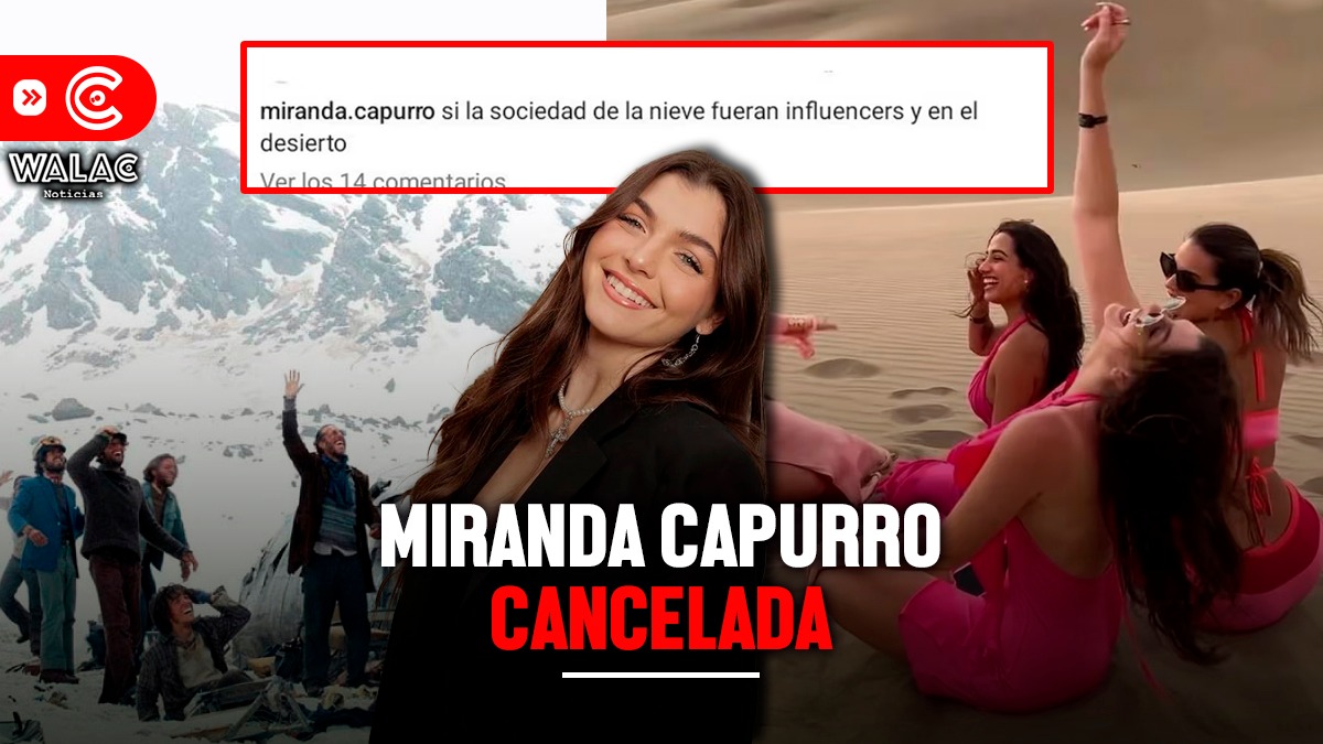 Miranda Capurro fue cancelada por comentario sobre La Sociedad de la nieve