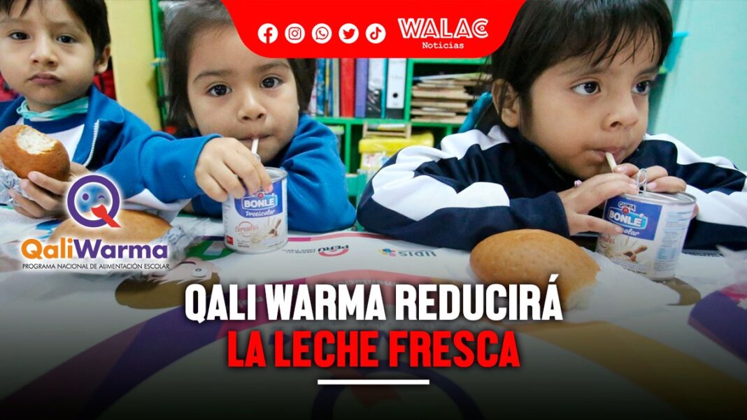 Qali Warma reducirá la leche fresca será reemplazada por bebibles de agua y cereal