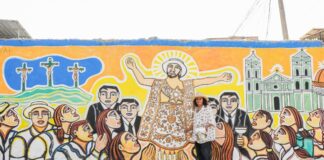 Artista cataquense culmina mural de San Dimas.
