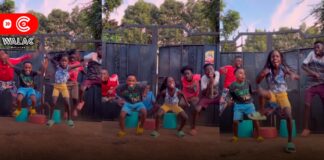 Niños africanos bailando la culebrítica